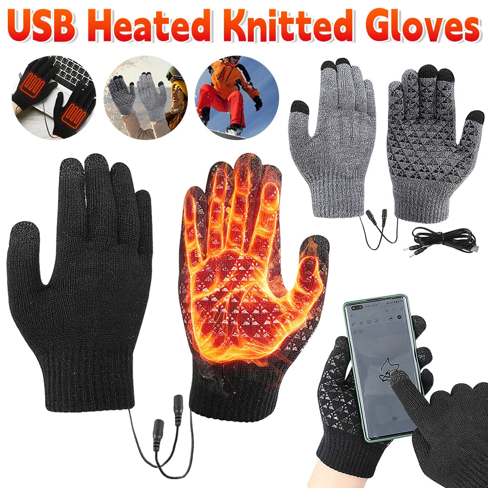Gants chauffants USB tactiles